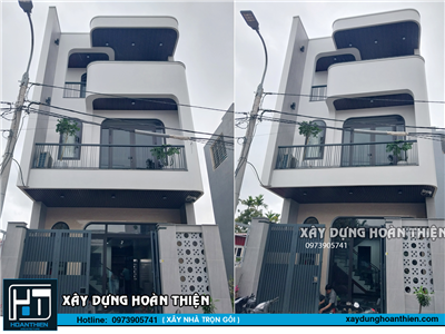 Xây nhà trọn gói Hải Phòngg – Mẫu nhà ống 3 tầng hiện đại đẹp, Tối ưu công năng và chi phí
